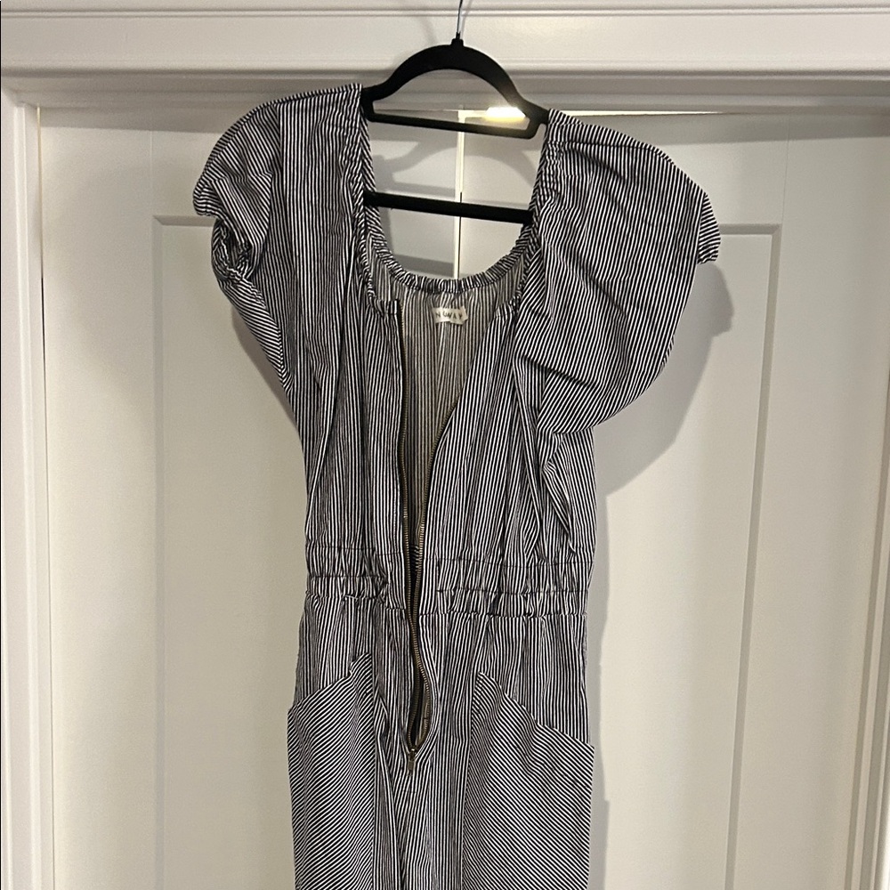 Longway Striped navy and White jumpsuit